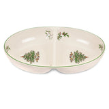 Spode Christmas divided serving dish 11.5 inch, imported from the UK