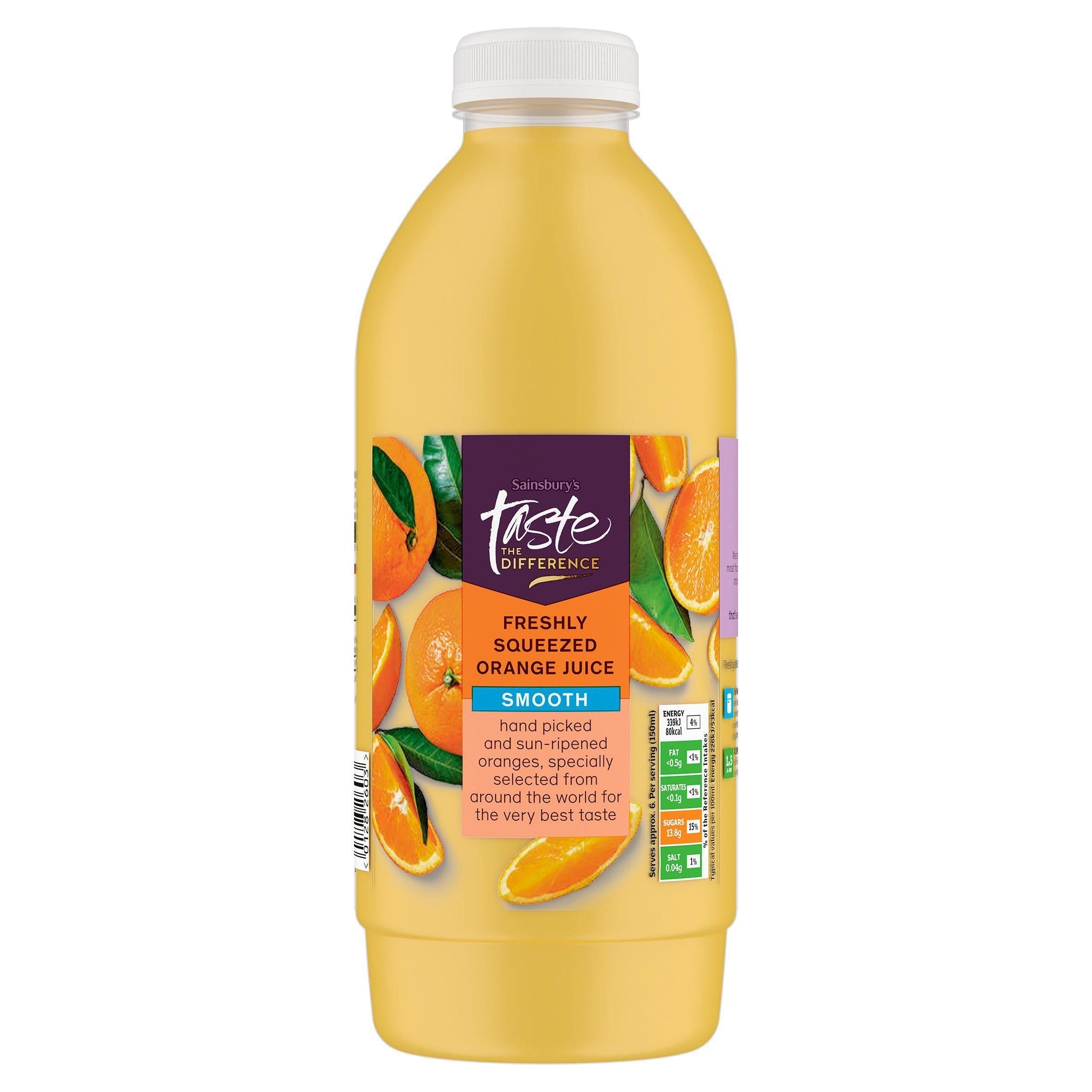 Sainsbury's Freshly Squeezed Smooth Orange Juice, Taste the Difference 1L