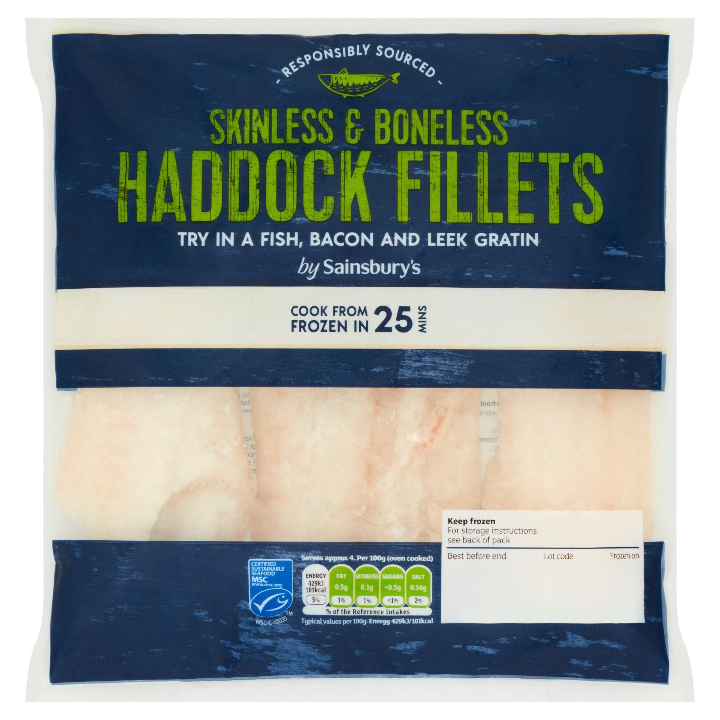 Sainsbury's Haddock Fillet Portion 360g
