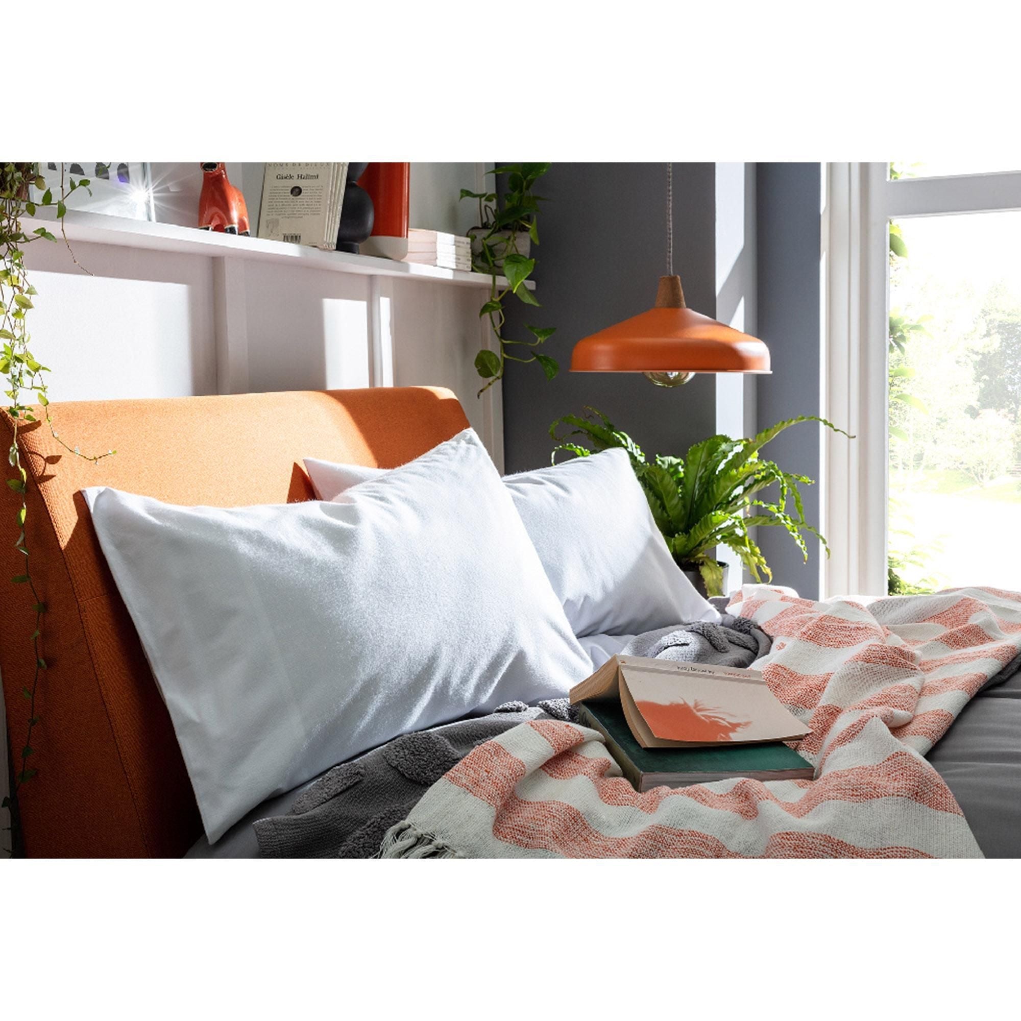 Sainsbury's Home Brushed Cotton Pillowcase Pair White