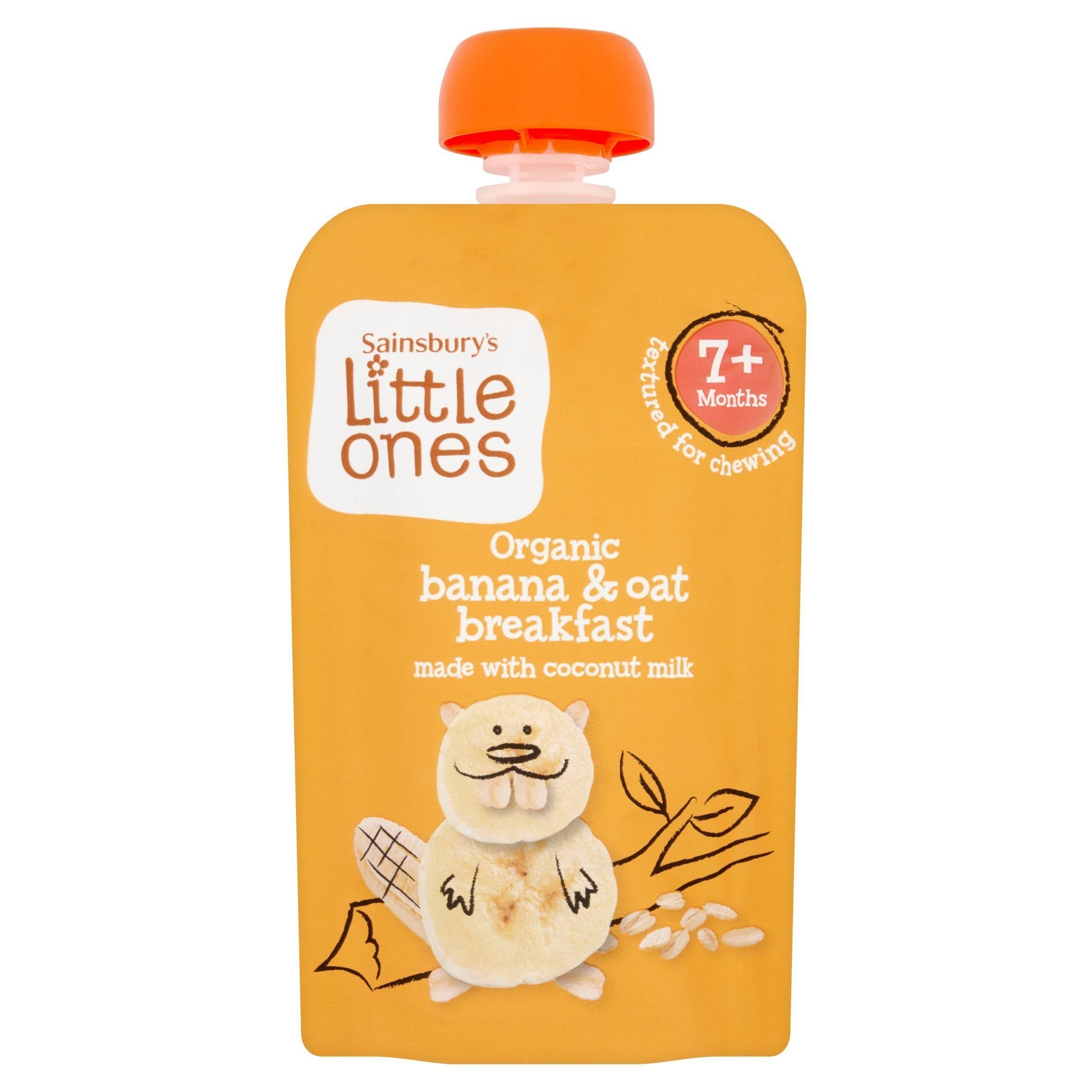 Sainsbury's Little Ones Organic Banana & Oat Breakfast 7+ Months 100g