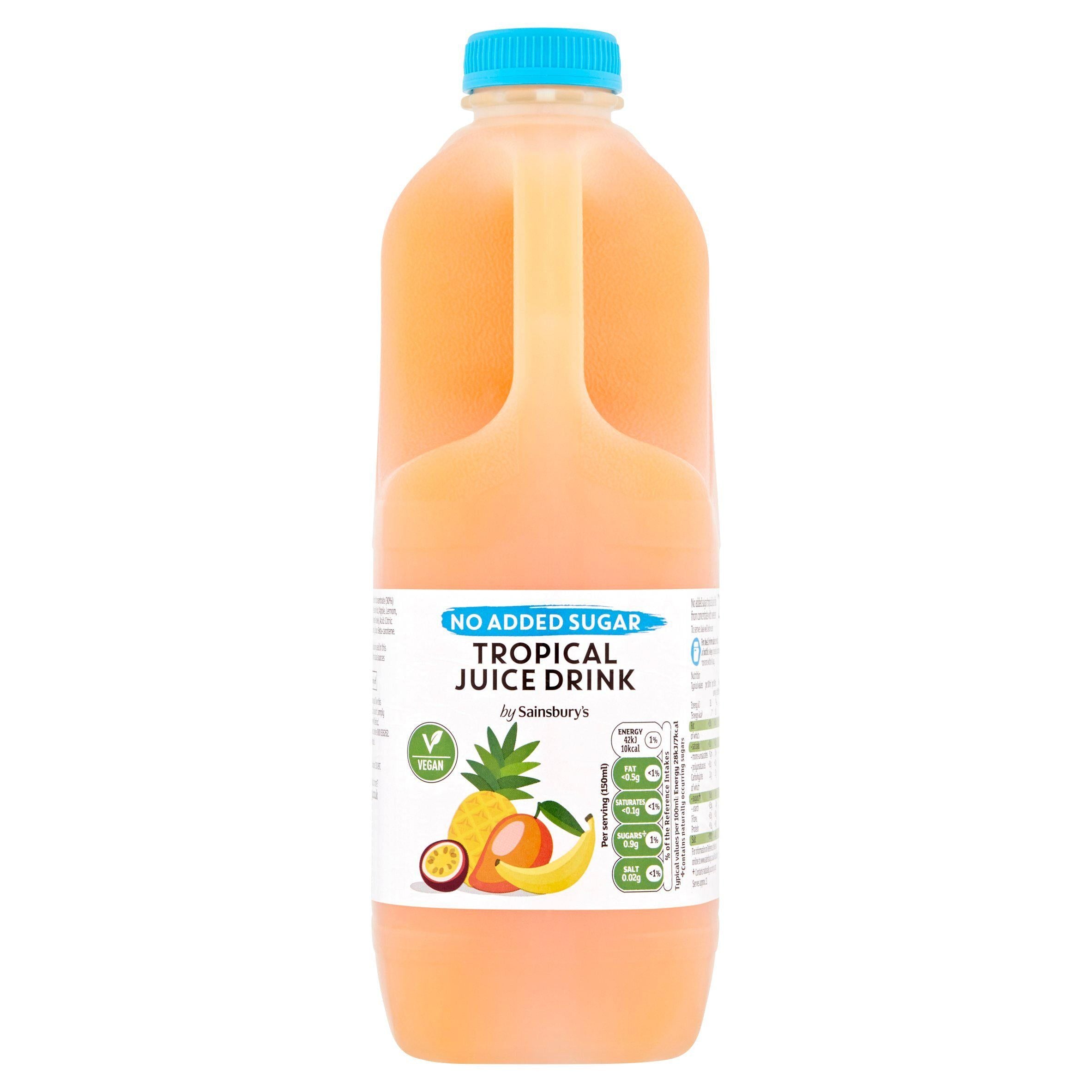 Sainsbury's Tropical Juice Drink, No Added Sugar 2L
