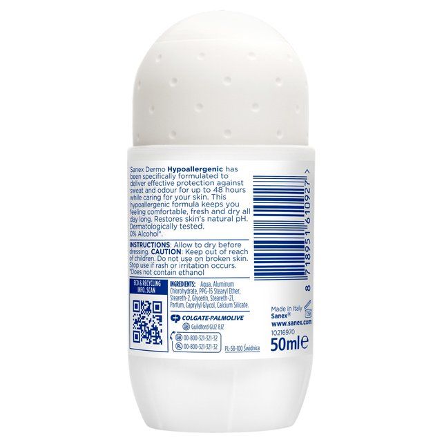 Sanex Dermo Hypoallergenic Roll On Deodorant 50ml