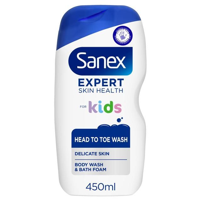 Sanex Expert Skin Health Kids Bubble Bath Body Wash Shower Gel 450ml