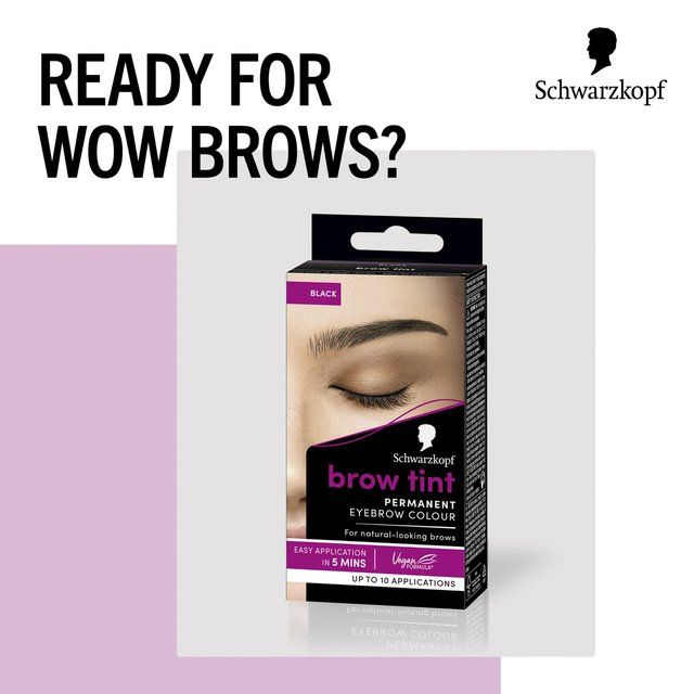 Schwarzkopf Brow Tint Permanent Eyebrow Colour Black 17ml
