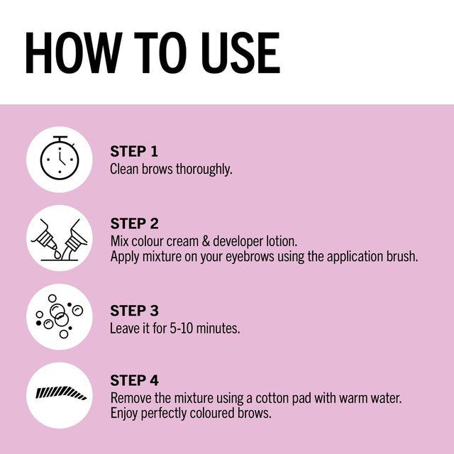 Schwarzkopf Brow Tint Permanent Eyebrow Colour Dark Brown 17ml