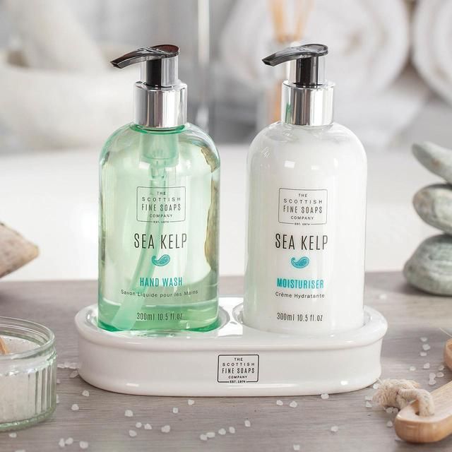 Scottish Fine Soaps Sea Kelp Hand Care Set - Pump Bottles 2 x 300ml