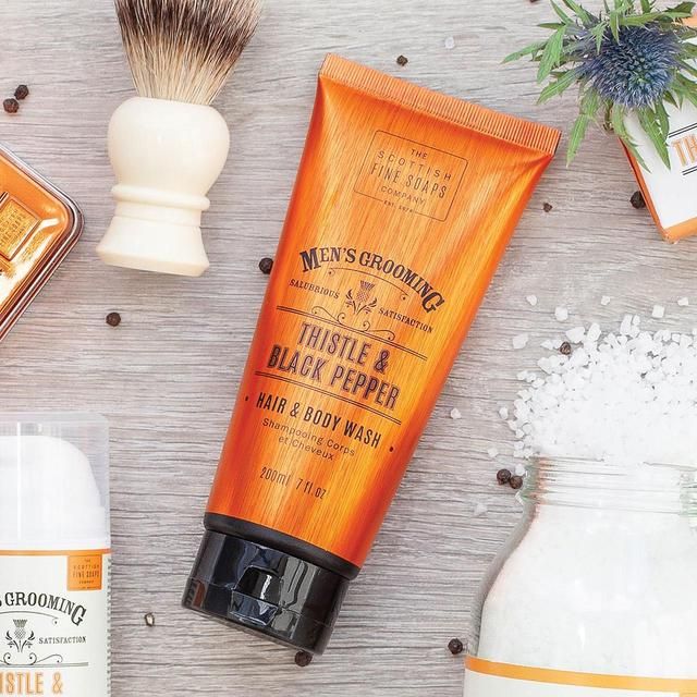 Scottish Fine Soaps Thistle & Black Pepper Hair & Body Wash Tube   200ml