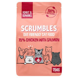 Scrumbles Adult & Seniors Dry Cat Food Chicken with Salmon 750g