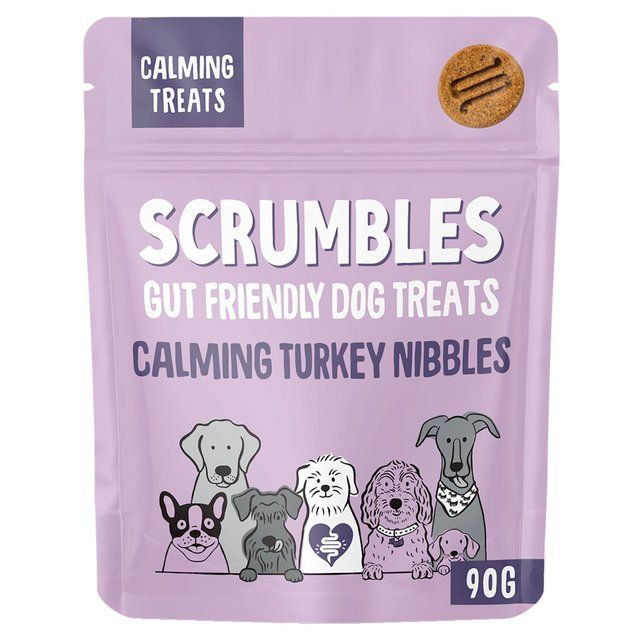 Scrumbles Nibbles Calming Dog Treats Grain Free Turkey 100g