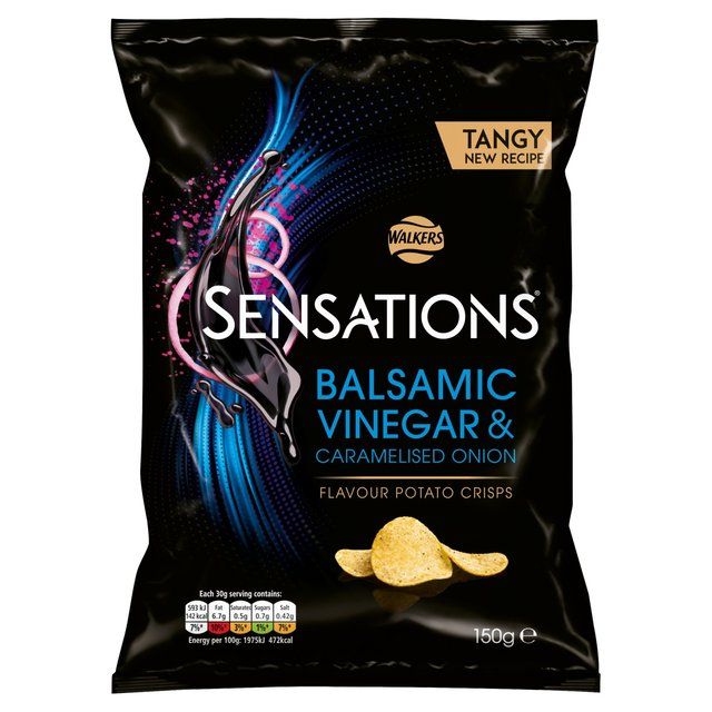 Sensations Balsamic Vinegar & Caramelised Onion Sharing Bag Crisps 150g