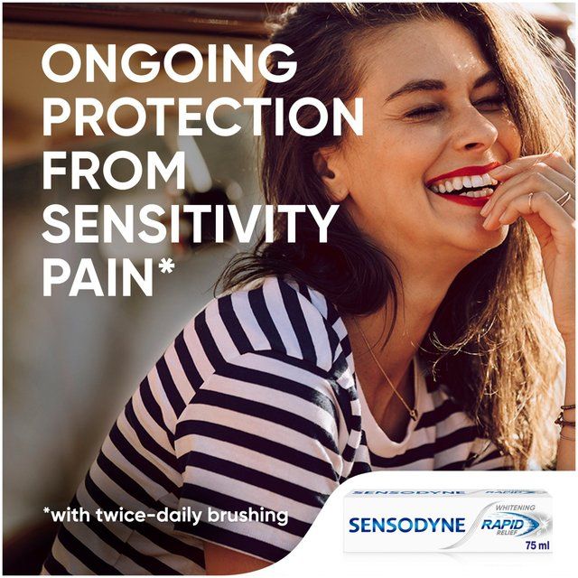 Sensodyne Rapid Relief Sensitive Whitening Toothpaste   75ml