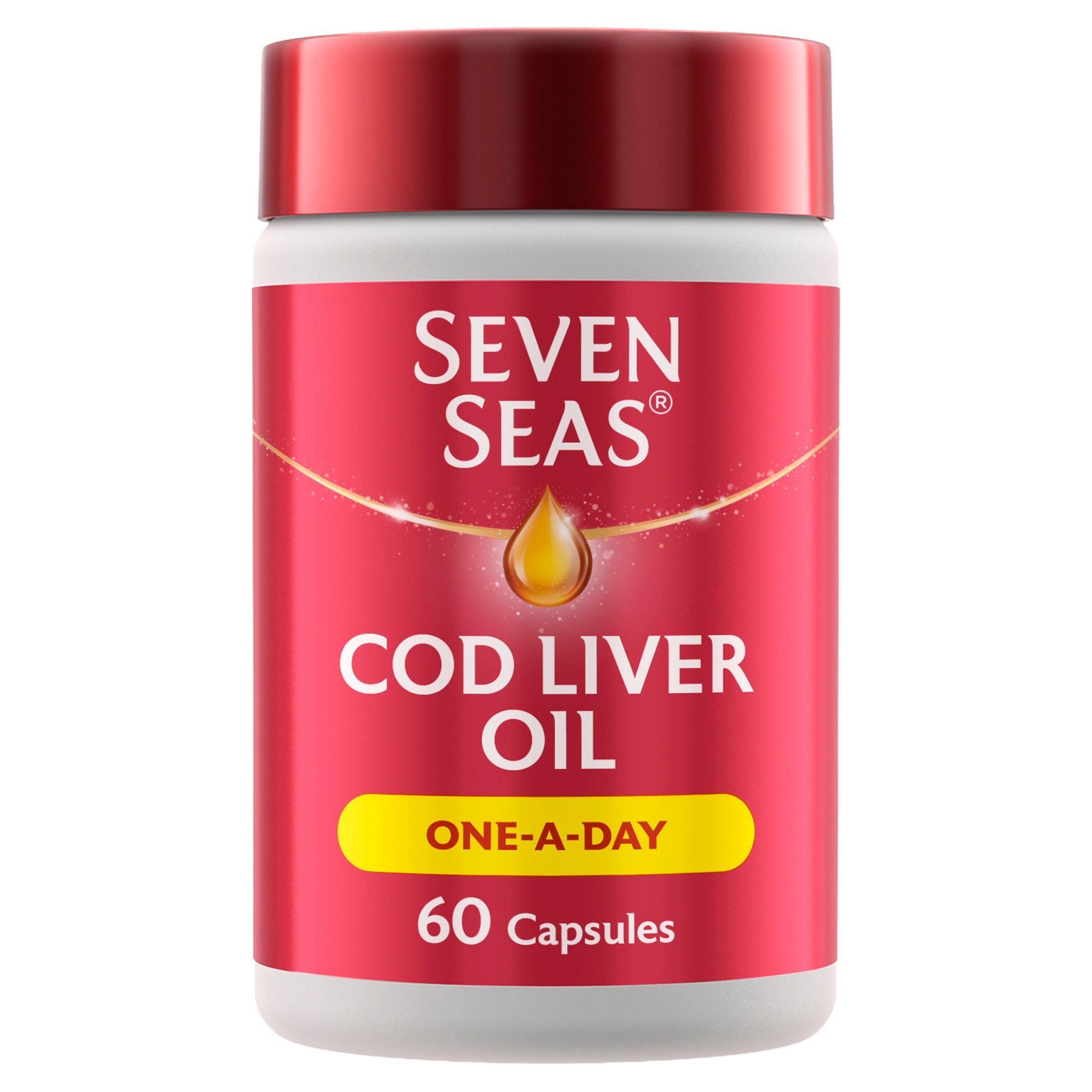 Seven Seas Omega-3 Fish Oil Plus Cod Liver Oil Capsules x60