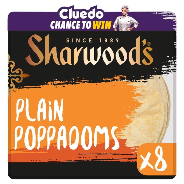Sharwood's Plain Poppadoms 8 per pack