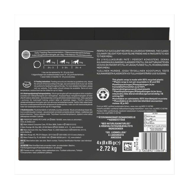 Sheba Classics Cat Trays Ocean Collection in Terrine 32 x 85g