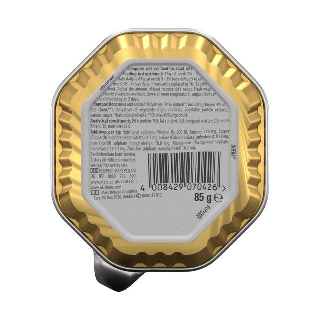 Sheba Select Slices Cat Food Tray with Chicken in Gravy 85g