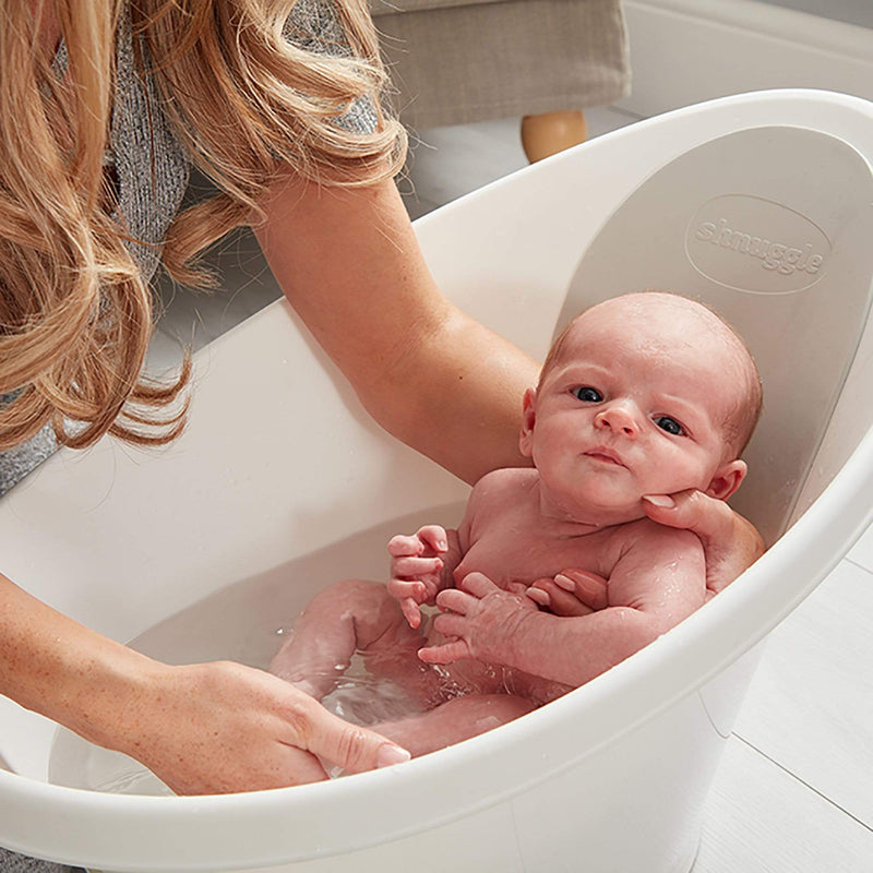 Shnuggle baby bath with plug white and grey (British brand)