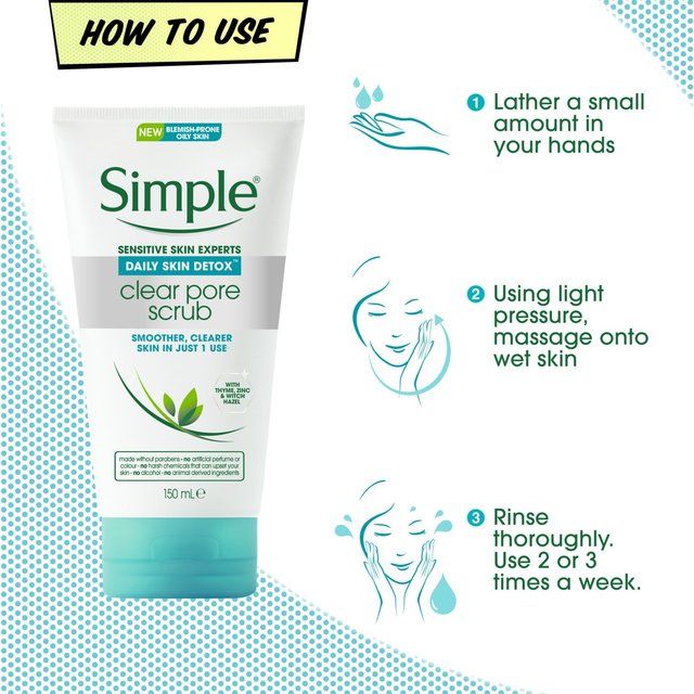 Simple Detox Clear Pore Scrub 150ml