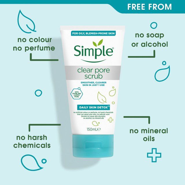 Simple Detox Clear Pore Scrub 150ml
