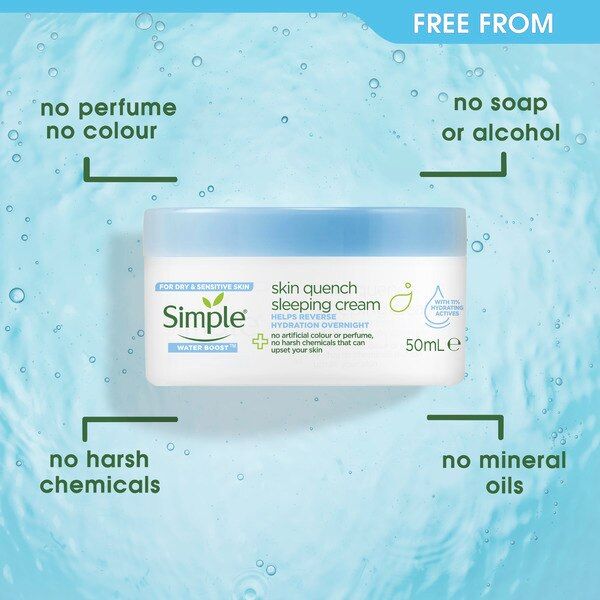 Simple Skin Quench Sleeping Cream Moisturiser 50ml