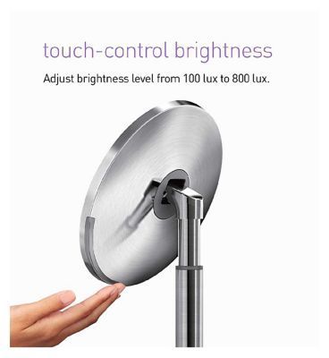 simplehuman Dual Light Sensor Mirror - Stainless Steel