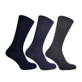 Simply Mens Memory Cushioned Socks (Pack Of 3) (11-14) Shade of Blue / 1EA