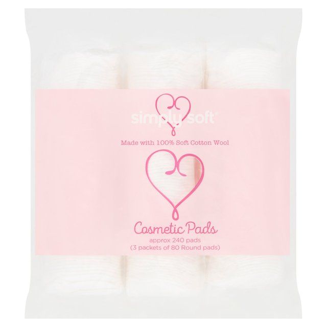 Simply Soft Cosmetic Round Pads Multipack 3 x 80 per pack