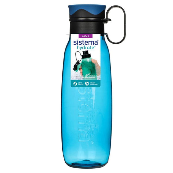Sistema Hydrate 645ml Tritan Hourglass Bottle (Colours Vary)