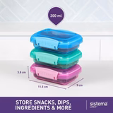 Sistema Lunch Food Storage Containers 3x200ml