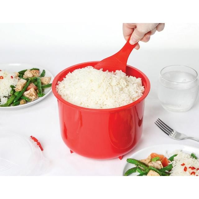 Sistema Plastic Microwave Rice Steamer Red 2.6L