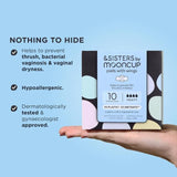 &SISTERS by Mooncup Organic Cotton Pads Heavy/Night 10 per pack