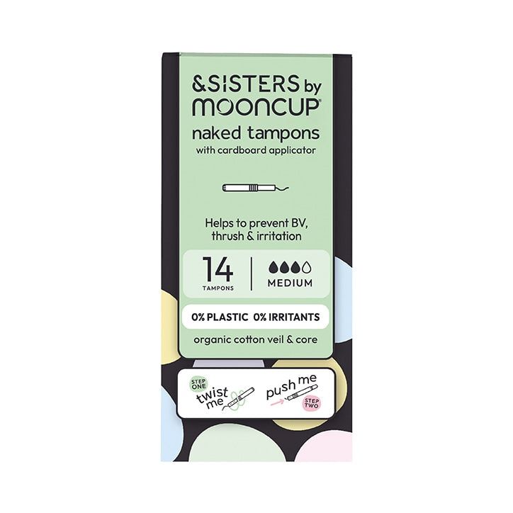 &SISTERS by Mooncup Organic Cotton Tampons with Eco Applicator - Medium 14 Pack - McGrocer