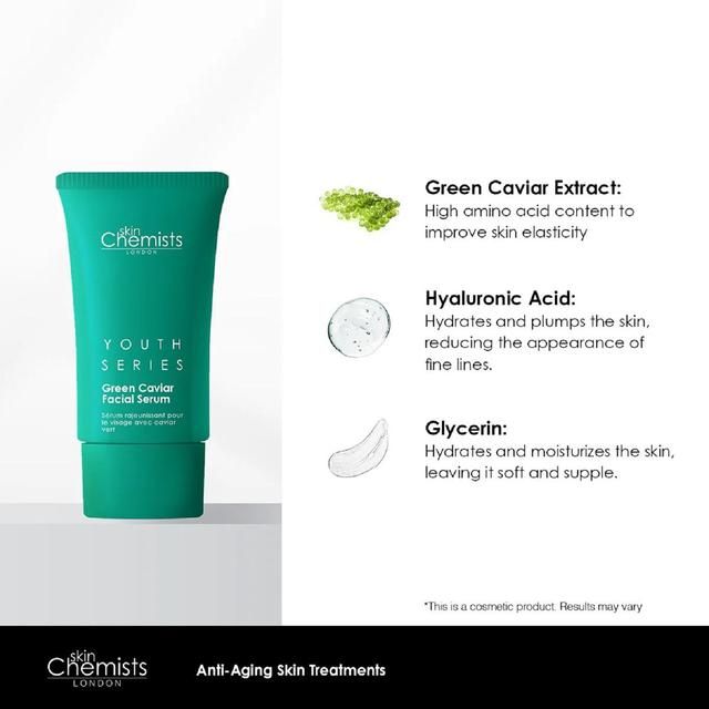 SkinChemists Youth Series Green Caviar Facial Serum 30ml