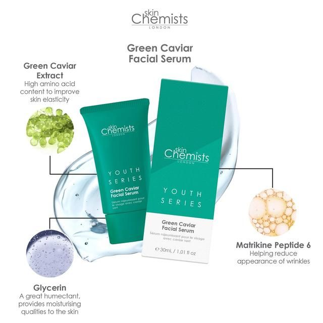 SkinChemists Youth Series Green Caviar Facial Serum 30ml