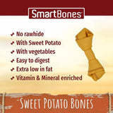 SmartBones 2 Medium Sweet Potato Rawhide Free Bone Dog Treats   158g