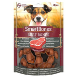 SmartBones 8 Mini Beef Rawhide Free Bones Dog Treats 128g