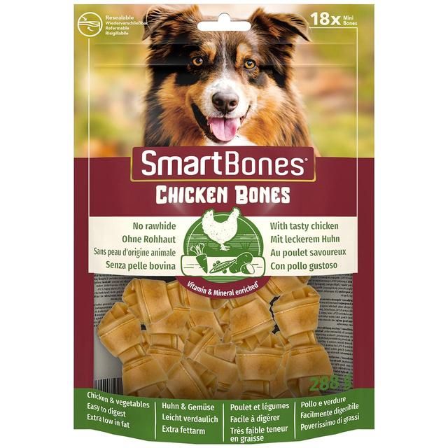 SmartBones Mini Chicken Rawhide Free Bones Dog Treats 288g