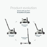 smarTrike Xtend ride-on scooter grey, imported from the UK