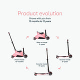 smarTrike Xtend ride on scooter salmon, UK version