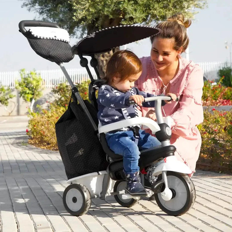 smarTrike Vanilla+ toddler trike black white, imported from the UK