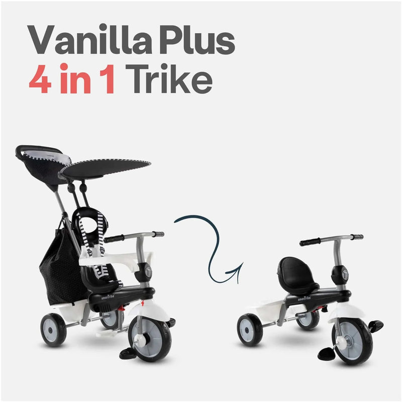smarTrike Vanilla+ toddler trike black white, imported from the UK
