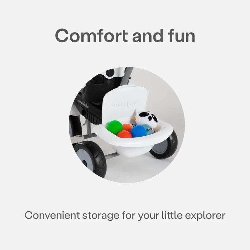 smarTrike Vanilla+ toddler trike black white, imported from the UK