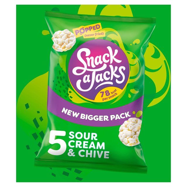 Snack a Jacks Sour Cream & Chive Multipack Rice Cakes 5 per pack