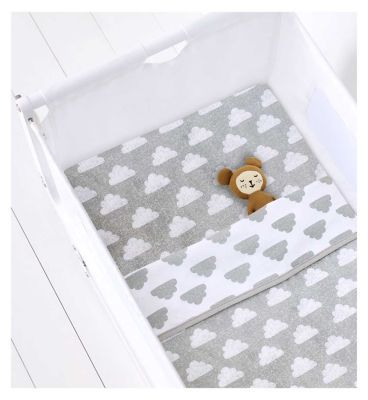 Snuz Twin Pack Fitted Crib Sheets - Cloud