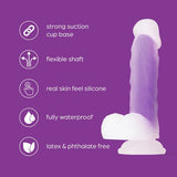 So Divine Glorious 7 Inch Real Skin Feel Purple Dildo
