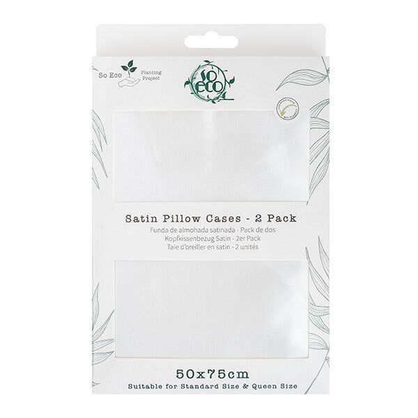 So Eco Satin Pillow Case - Double Pack