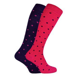 Sock Snob 2 Pairs Ladies Knee High Bamboo Socks 4-7 UK