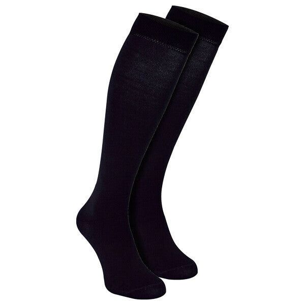 Sock Snob 2 Pairs Mens Knee High Bamboo Socks 6-11 UK Black / 2EA