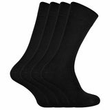 Sock Snob 4 Pairs Ladies Soft Bamboo Crew Socks 4-8 UK Black