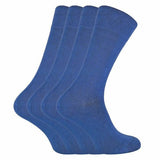 Sock Snob 4 Pairs Ladies Soft Bamboo Crew Socks 4-8 UK Denim